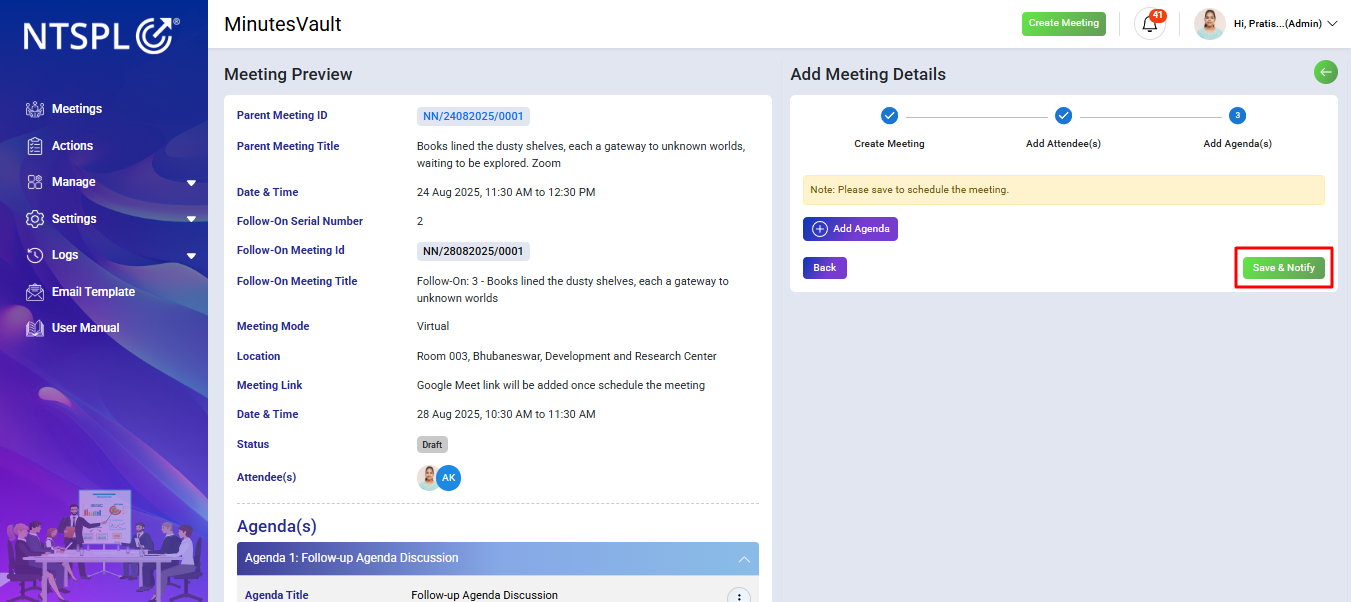 Child meeting final submit
