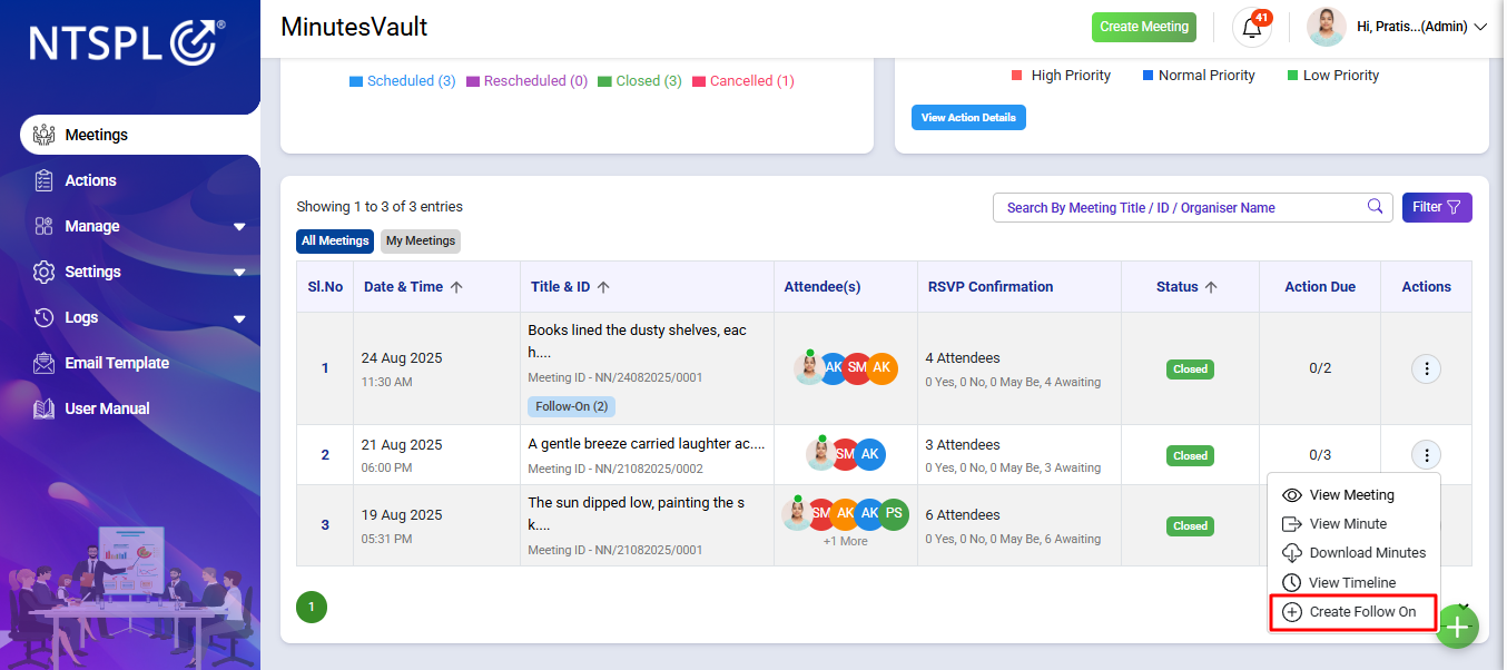 Create Follow-On