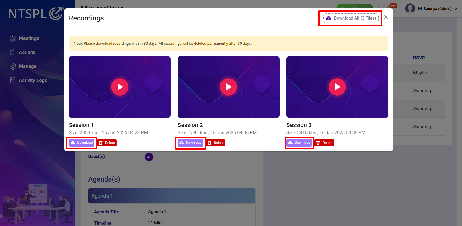 Download Meeting Recordings