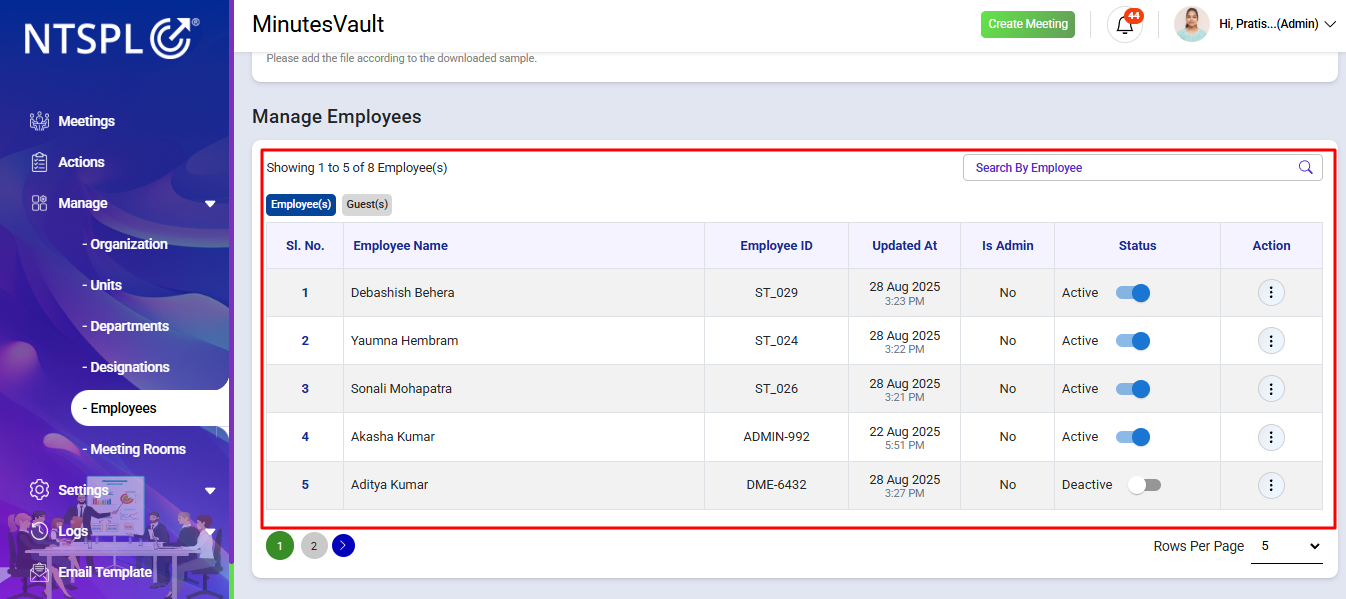 list-employee