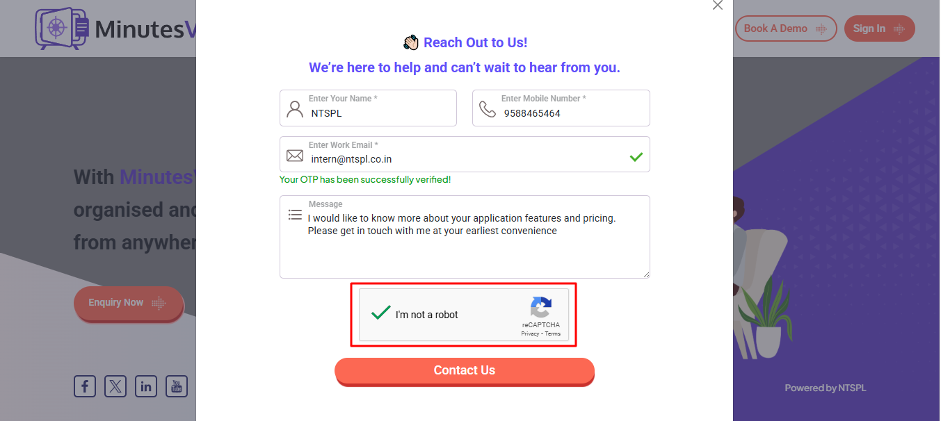 Enquiry Captcha