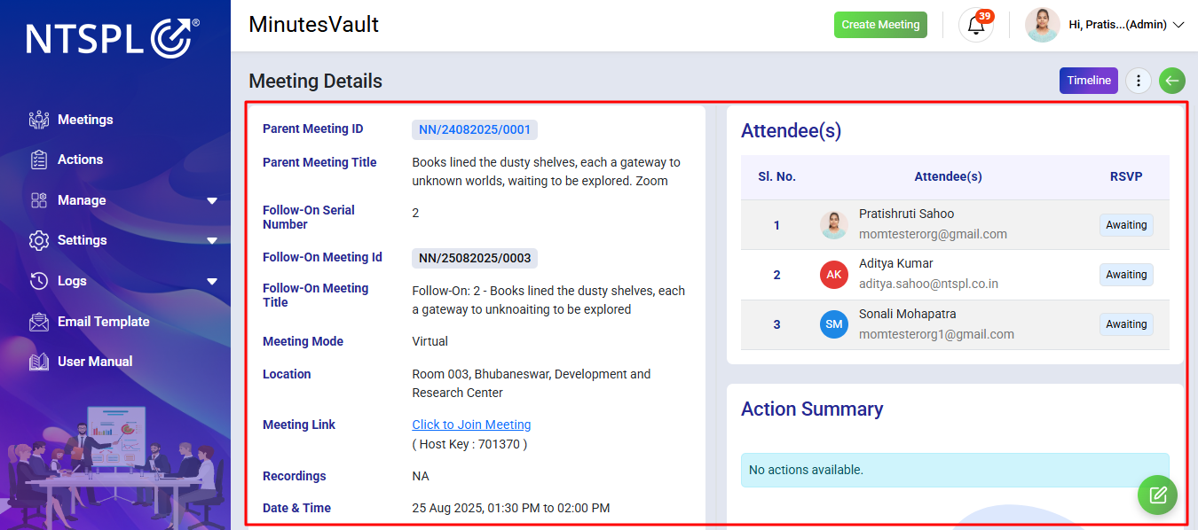 meeting details